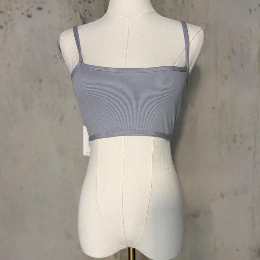 Gymshark Women's Blue and Grey Bra